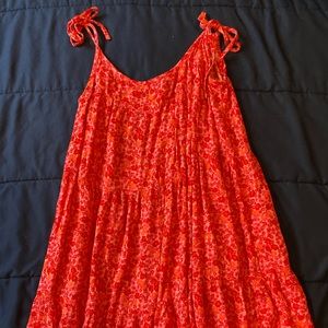 Hot pink floral sundress